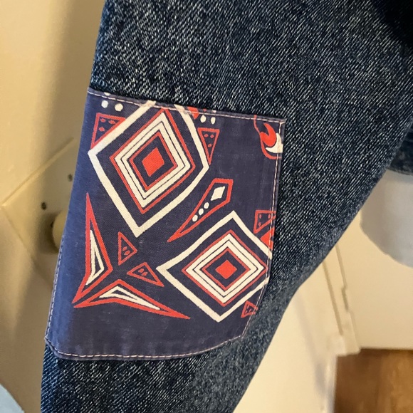 Vintage 80s Patchwork Denim Guess Jeans Jacket Size Small - Picture 9 of 16